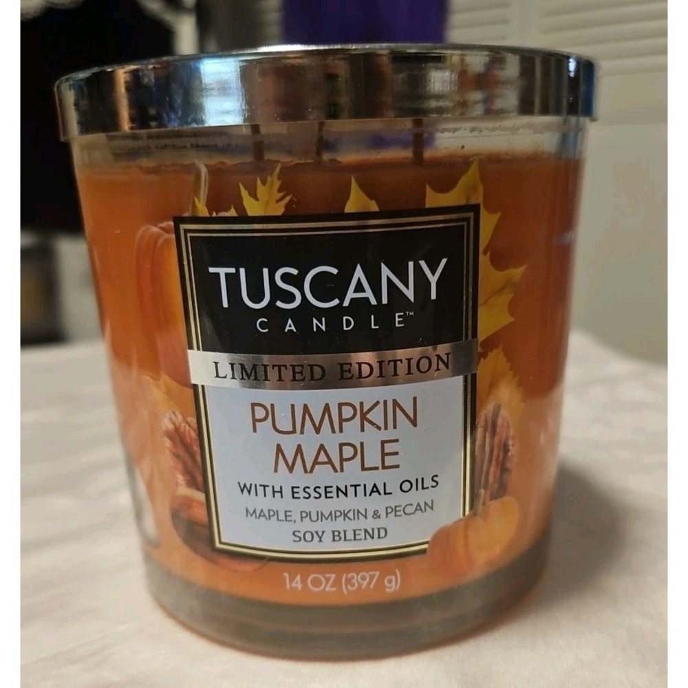 Tuscany Jar‎ Candle Pumpkin Maple Oils-pumpkin Maple & Pecan 14oz NEW